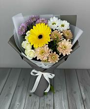 Букет цветов из:  Розы, Герберы и Хризантемы в Нолинске